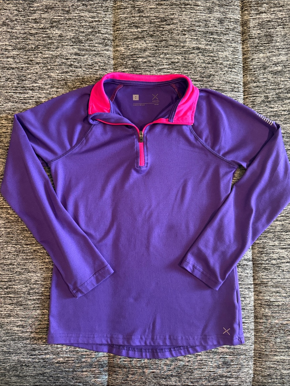 Xersion Purple Performance Half-Zip Top with Pink Trim